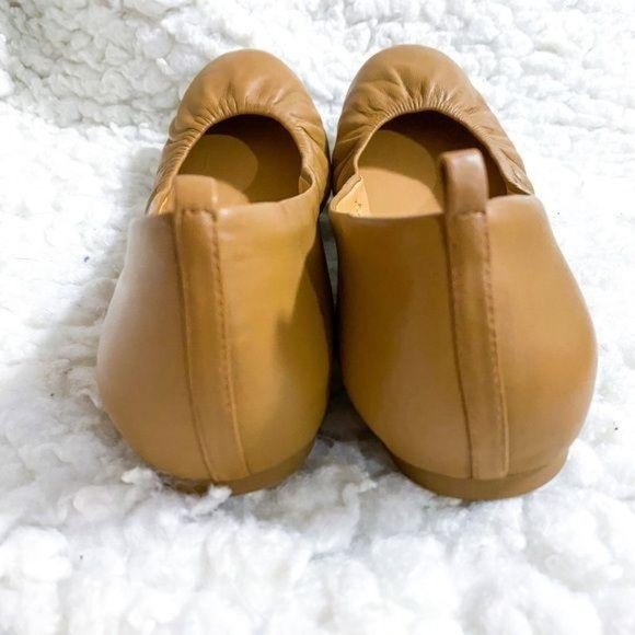 J. Crew Factory Anya Camel Leather Ballet Flats, 7 - Picture 6 of 8